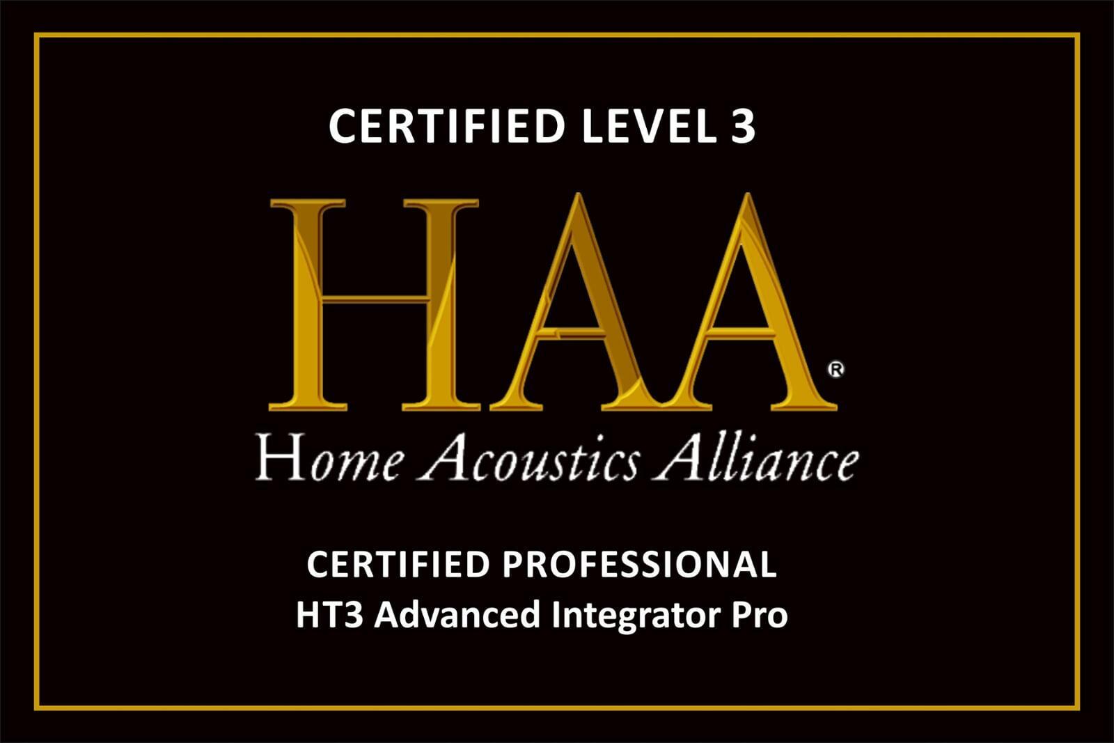 HAA Calibration Certificate